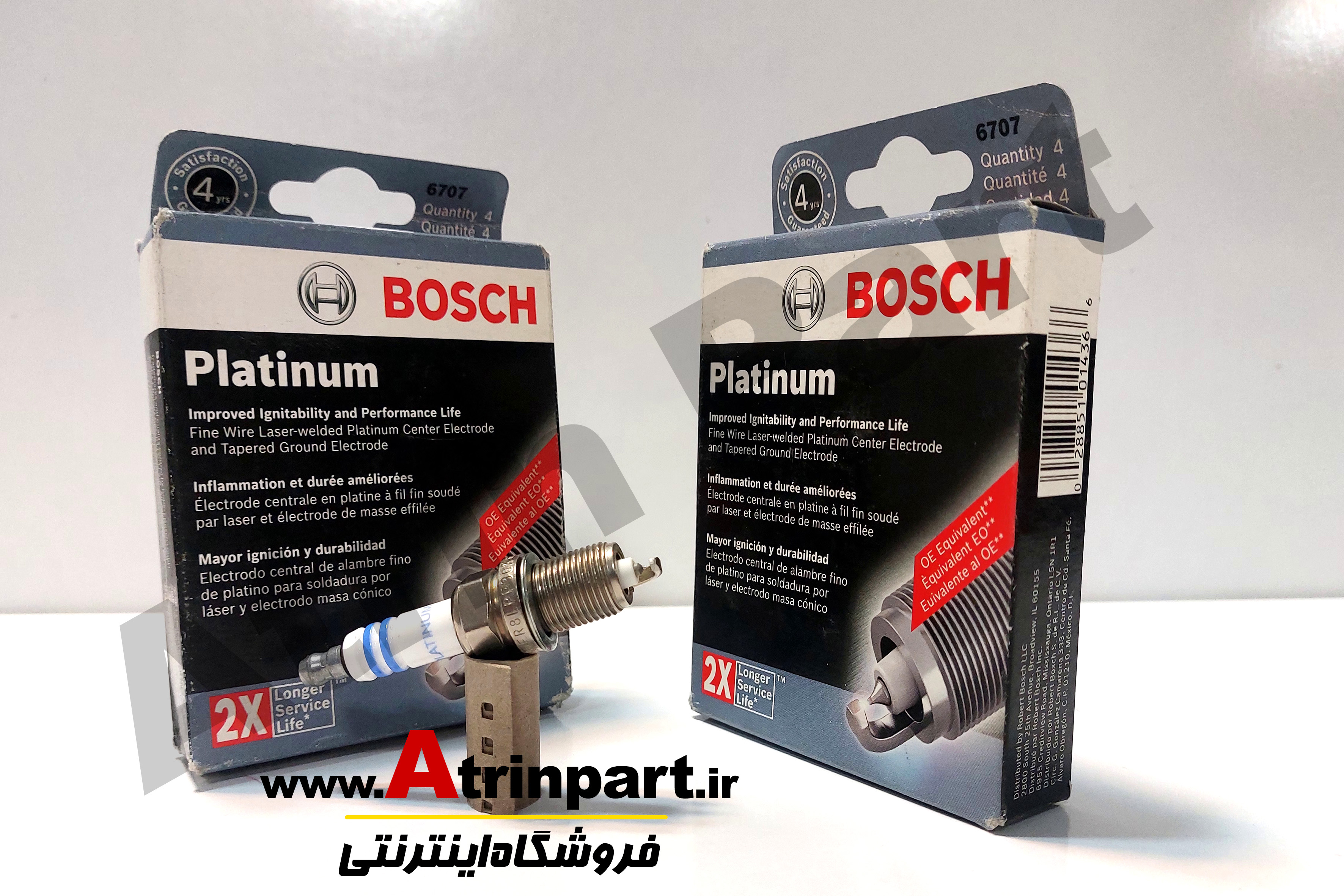 شمع سوزنی پلاتینیوم پایه کوتاه بوش آلمان 6707 FR8LPP30X